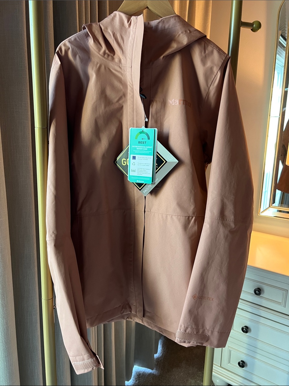 Marmot Women's Hooded Rain Jacket in Dusty Rose